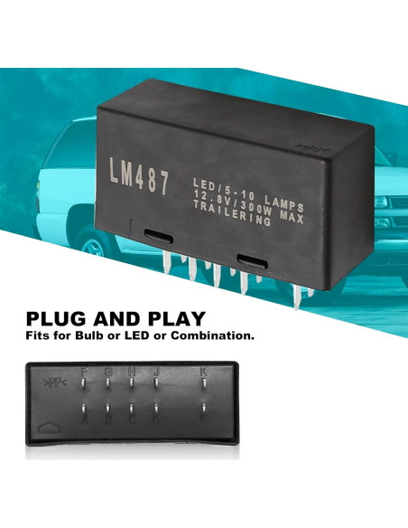 Relé Intermitente LED VIKKSAER para Chevy GMC Cadillac 2003-2007