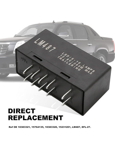 Relé Intermitente LED VIKKSAER para Chevy GMC Cadillac 2003-2007