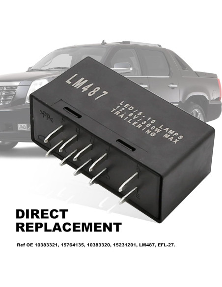 Relé Intermitente LED VIKKSAER para Chevy GMC Cadillac 2003-2007