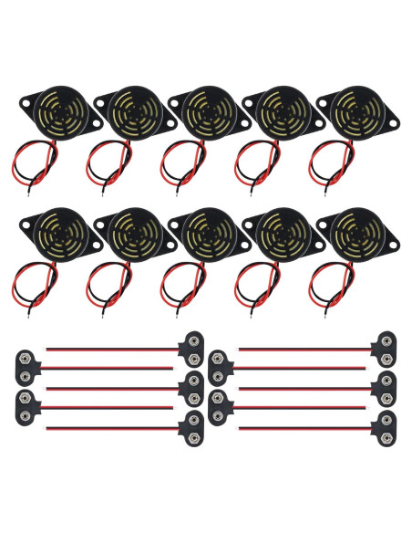 10 Zumbadores Piezoeléctricos Activos DiGiYes SFM-27 95dB