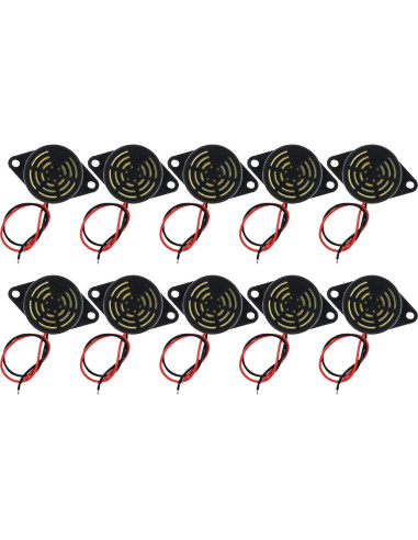 10 Zumbadores Piezoeléctricos Activos DiGiYes SFM-27 95dB