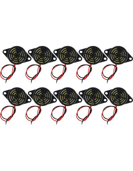 10 Zumbadores Piezoeléctricos Activos DiGiYes SFM-27 95dB