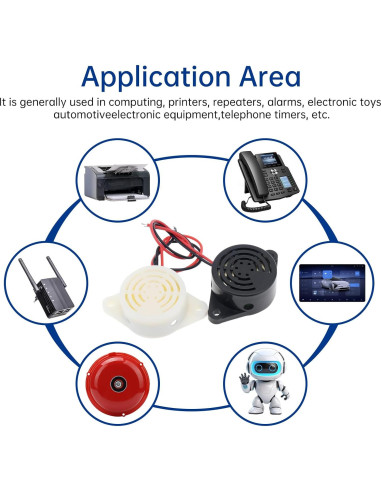 10 Zumbadores Piezoeléctricos Activos DiGiYes SFM-27 95dB
