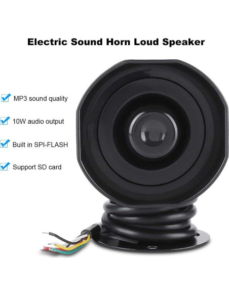 Altavoz Electrónico Mugast con Alarma 115dB IP65 10W