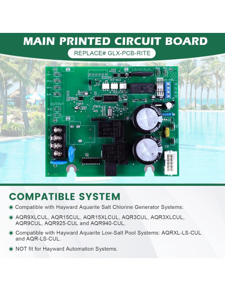 Placa de Circuito Impreso GLX-PCB-RITE para Generadores Hayward