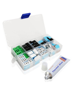 Kit de Disipadores Easycargo 124pcs Aluminio y Cobre con Pegamento Térmico