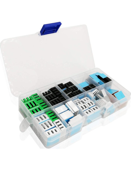 Kit de Disipadores Easycargo 124pcs Aluminio y Cobre con Pegamento Térmico
