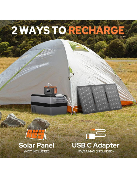 Estación de Energía Solar Portátil ZeroKor 120W con Panel 30W