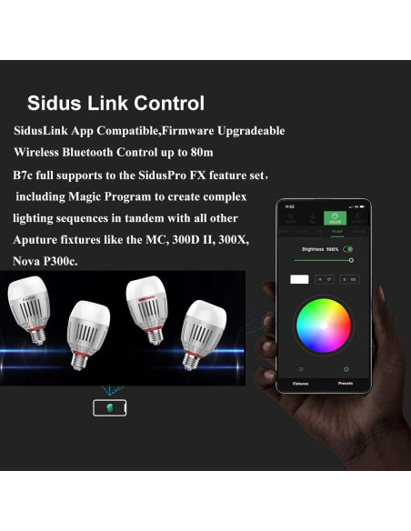 Bombilla LED Inteligente Aputure Accent B7C 7W RGBWW E27