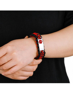 Pulsera de Alerta Médica MAXZOOL Acero Inoxidable 6-9 Pulgadas 2