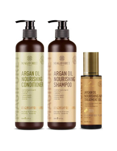 Conjunto Cuidado Cabello Nutritivo MagiForet 500ml Champú + 500ml Acondicionador + 100ml Suero