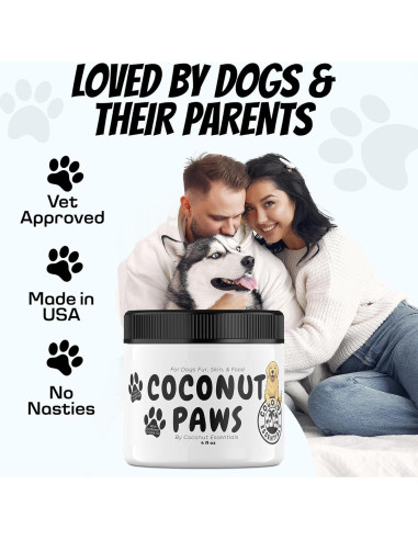 Bálsamo para Perros Coconut Essentials 4oz - Piel Seca y Picazón