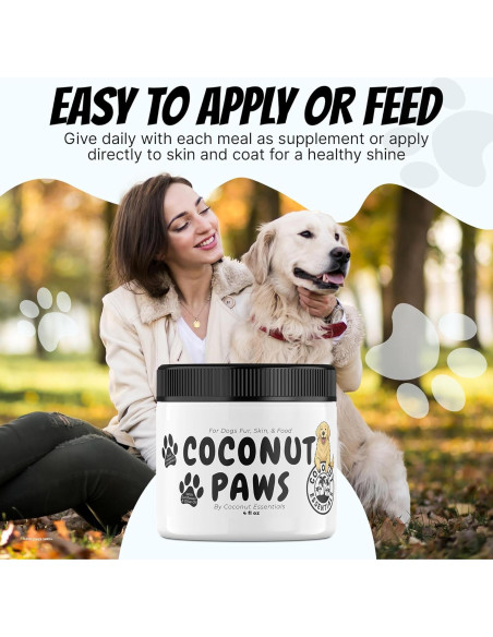 Bálsamo para Perros Coconut Essentials 4oz - Piel Seca y Picazón