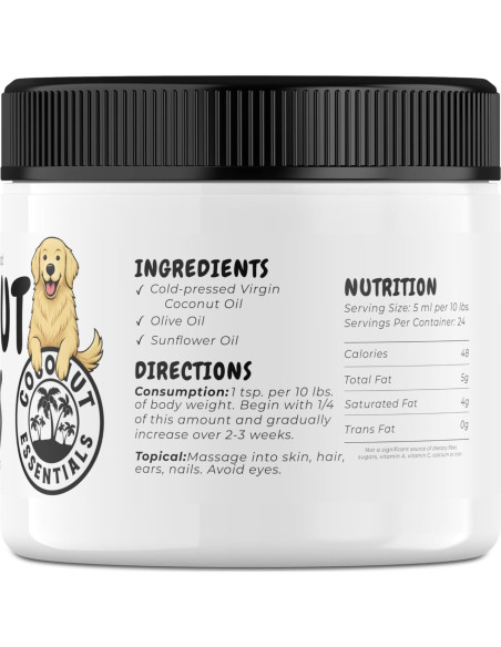 Bálsamo para Perros Coconut Essentials 4oz - Piel Seca y Picazón