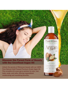 Aceite de Argán 946 ml Plant Guru - 100% Puro, Hidratante 2
