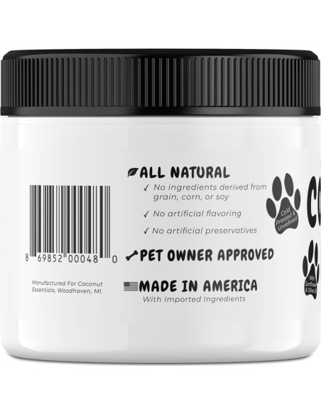Bálsamo para Perros Coconut Essentials 4oz - Piel Seca y Picazón