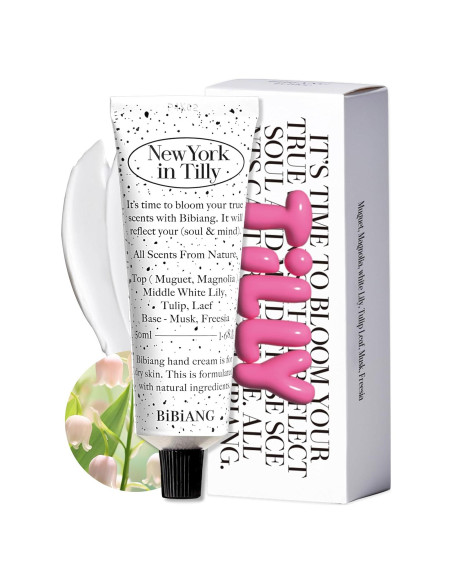 Crema de Manos Tilly BiBiANG Nueva York 47.6g Hidratante Floral