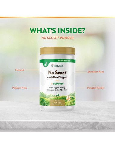NaturVet No Scoot para Perros 153g - Salud Intestinal y Anales