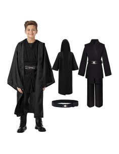 Disfraz de Jedi para Niños Capa Túnica Negra Completo