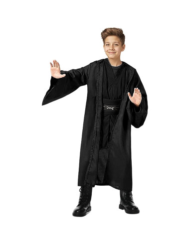 Disfraz de Jedi para Niños Capa Túnica Negra Completo