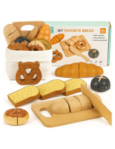 Juego de Cocina de Madera 18 Piezas con Bolsa - KABI-0190