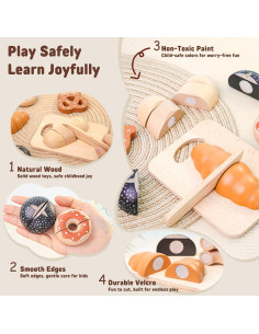 Juego de Cocina de Madera 18 Piezas con Bolsa - KABI-0190 2