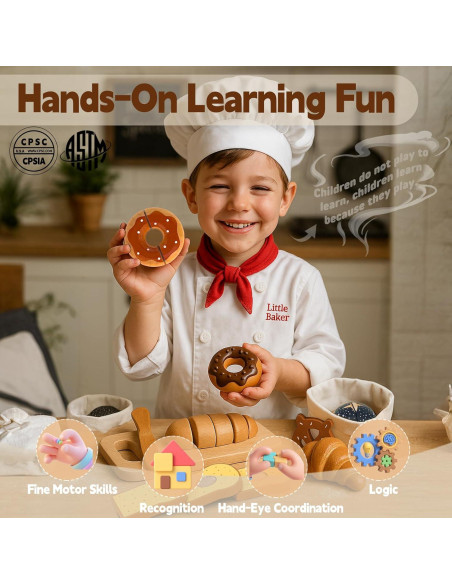 Juego de Cocina de Madera 18 Piezas con Bolsa - KABI-0190