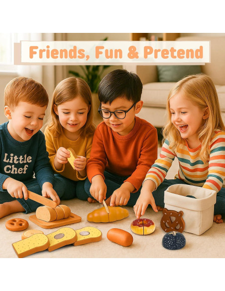 Juego de Cocina de Madera 18 Piezas con Bolsa - KABI-0190