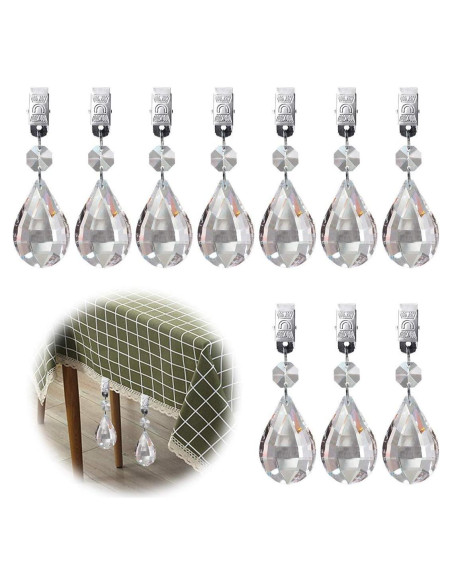 Juego de Pesas para Manteles Glarks, 10 Piezas de Cristal Lira