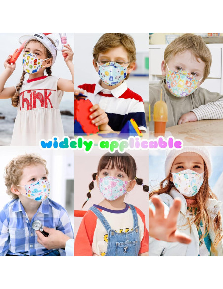 60 Mascarillas Desechables KF94 para Niños - 4 Capas Transpirables