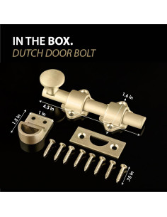 Cerrojo Deslizante Mega Manijas 4 cm Latón Satinado Fácil Instalación 2