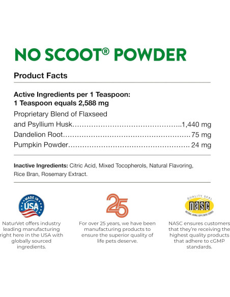 NaturVet No Scoot para Perros 153g - Salud Intestinal y Anales