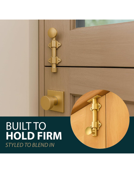 Cerrojo Deslizante Mega Manijas 4 cm Latón Satinado Fácil Instalación