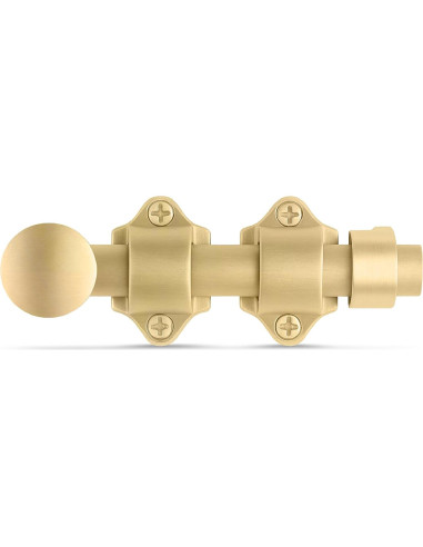 Cerrojo Deslizante Mega Manijas 4 cm Latón Satinado Fácil Instalación