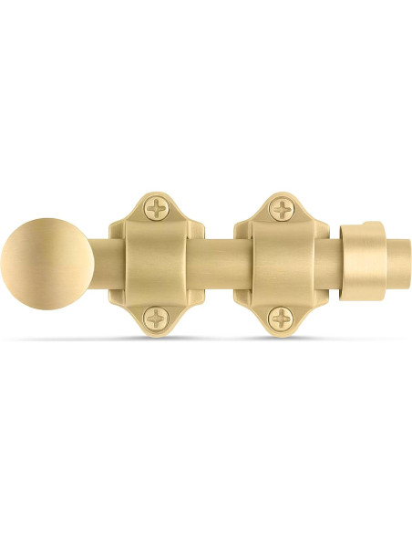 Cerrojo Deslizante Mega Manijas 4 cm Latón Satinado Fácil Instalación