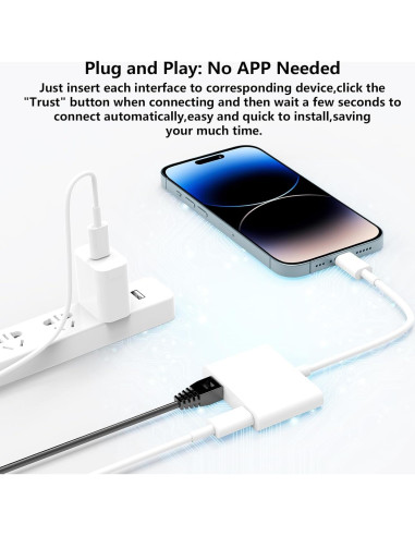 Adaptador Lightning a HDMI 1080P MFi esbeecables para iPhone/iPad