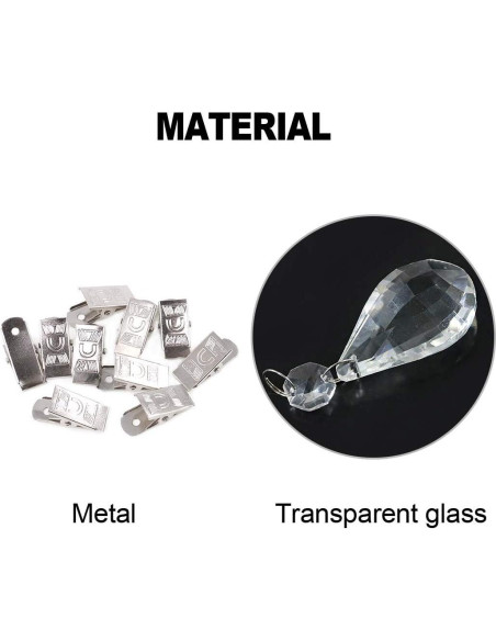 Juego de Pesas para Manteles Glarks, 10 Piezas de Cristal Lira