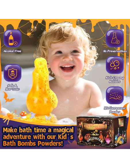 Bombas de Baño Mágicas Y-FABKKI - Paquete de 6 con Juguetes