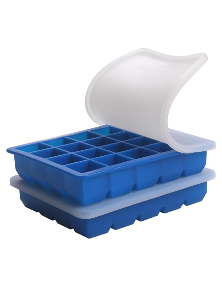 Bandeja de Hielo de Silicona BECOKIT 20 Secciones Azul 2 Paquete