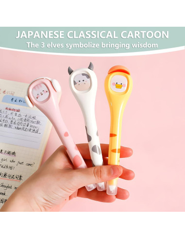 Cinta Correctora BITOSEE Blanca Kawaii 3 Piezas 1 cm x 121.9 m