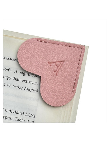 Marcador de Libros Personalizado MOTEERLLU Corazón Rosa A