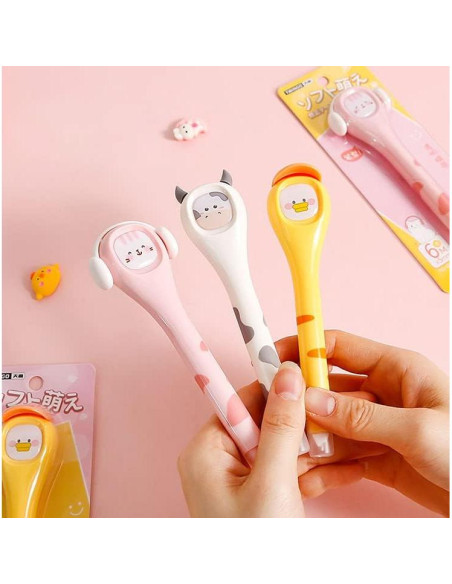 Cinta Correctora BITOSEE Blanca Kawaii 3 Piezas 1 cm x 121.9 m