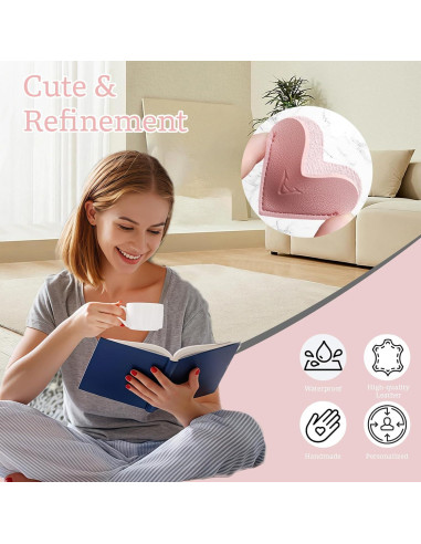 Marcador de Libros Personalizado MOTEERLLU Corazón Rosa A