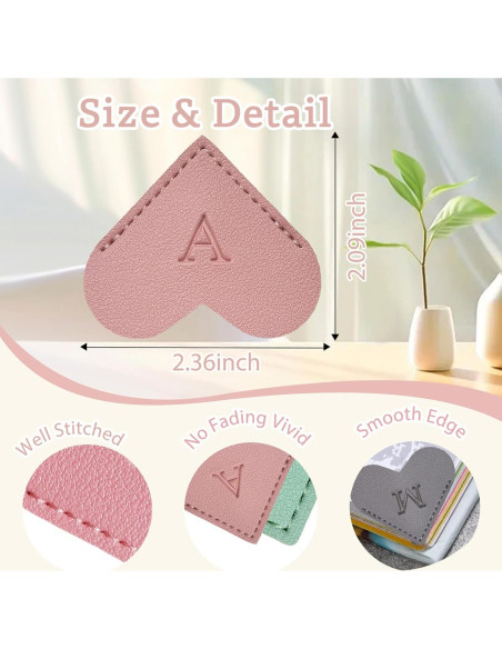 Marcador de Libros Personalizado MOTEERLLU Corazón Rosa A