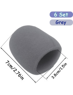Funda de Espuma para Micrófono Soundspire 6-Pack 76x60mm Gris 2