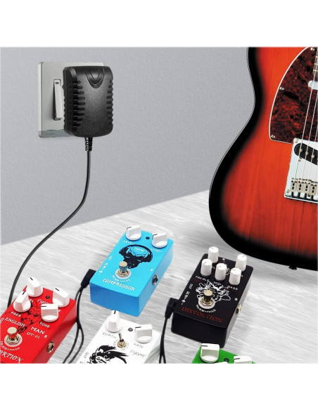 Adaptador de Alimentación 9V 1A Pigtone para Pedales de Guitarra