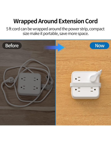 Regleta de Enchufes NTONPOWER 45W USB-C 8 Salidas 1.5m