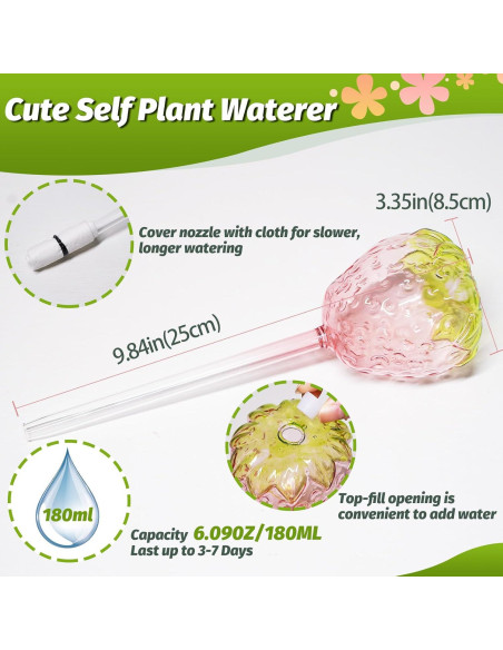 Esferas de Riego de Vidrio SunGardery 2pcs Autorriego 24.8cm