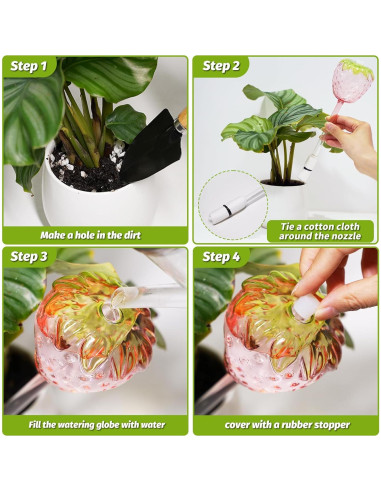 Esferas de Riego de Vidrio SunGardery 2pcs Autorriego 24.8cm