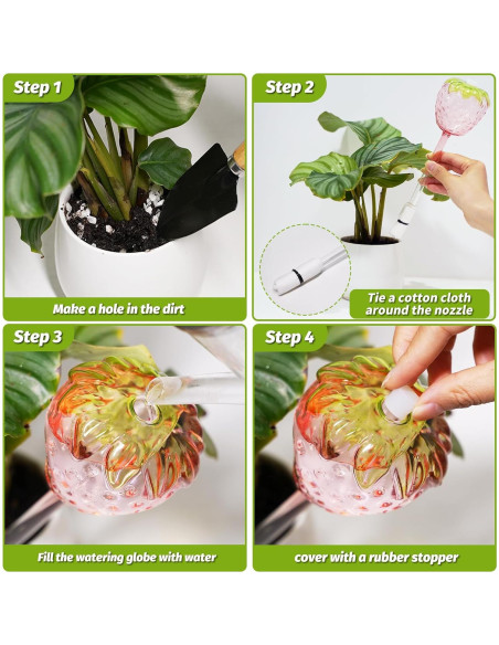 Esferas de Riego de Vidrio SunGardery 2pcs Autorriego 24.8cm